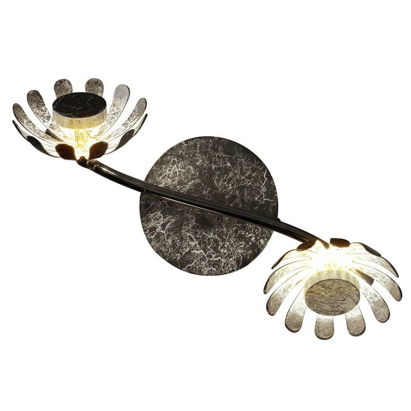 LED Deckenlampe Bloom 2-flammig 30cm Silberfarben