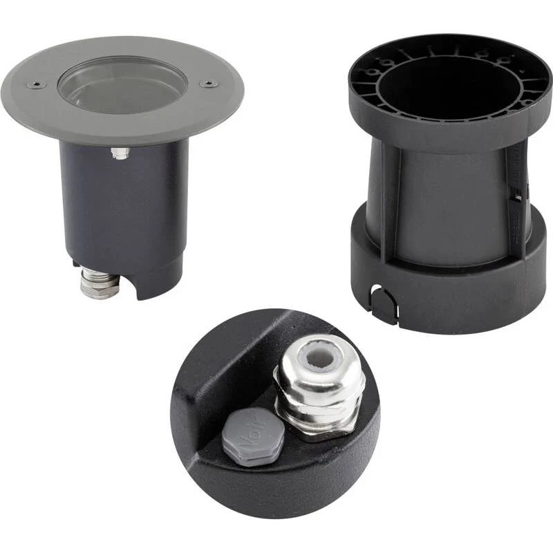 B-Ware EVN Bodeneinbauleuchte Bodeneinbaustrahler LED Aluminium Edelstahl Kunststoff