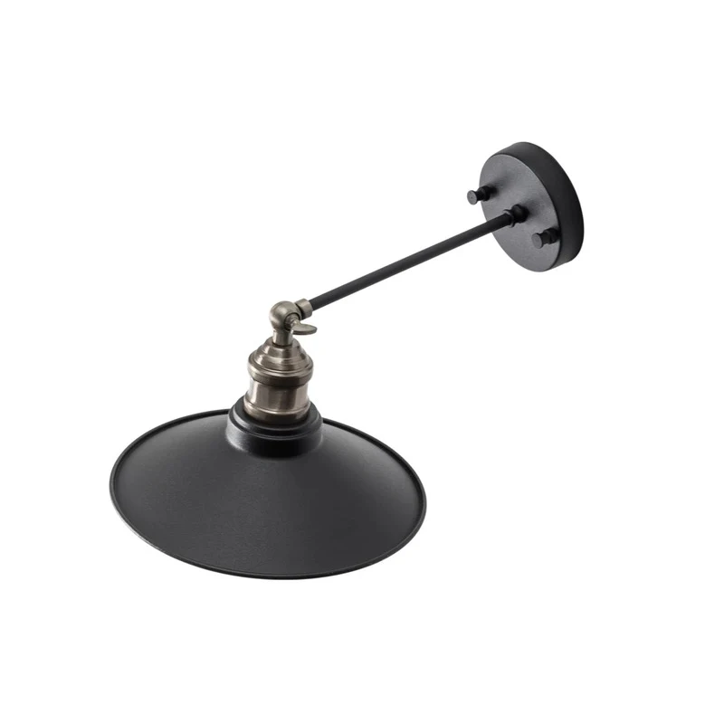 B-Ware Opviq Wandleuchte Wandlampe Saglam schwarz gold konisch Eisen E27 LED Lampe
