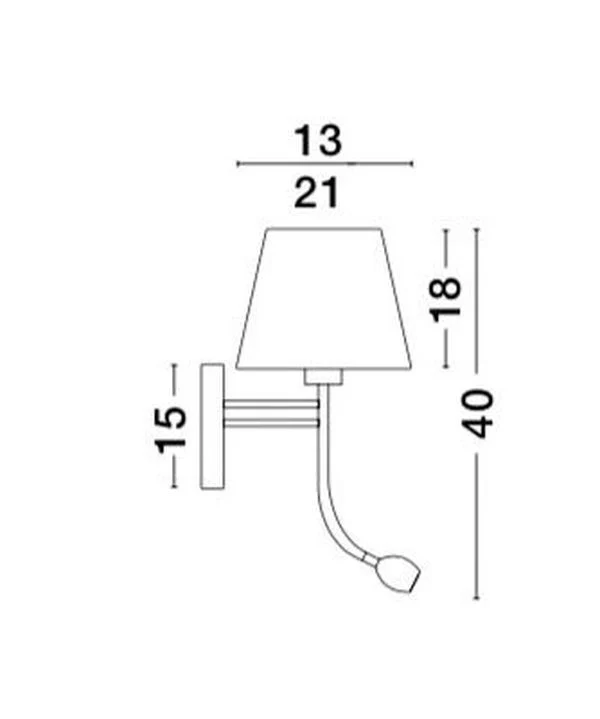 B-Ware Nova Luce Wandleuchte Wandlampe VALENCIA LED E27 Chrom Warmweiß mit Leselampe 3W