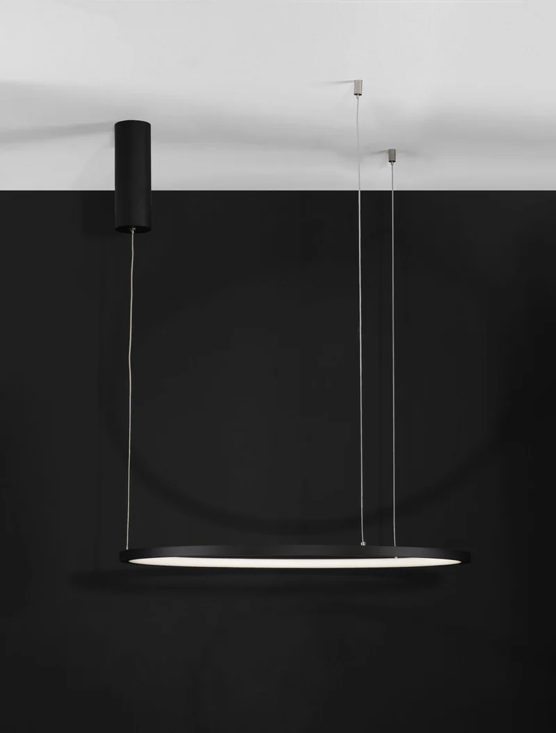 B-Ware Nova Luce Pendelleuchte Hängeleuchte LED TARQUIN Schwarz Warmweiß dimmbar 60 cm
