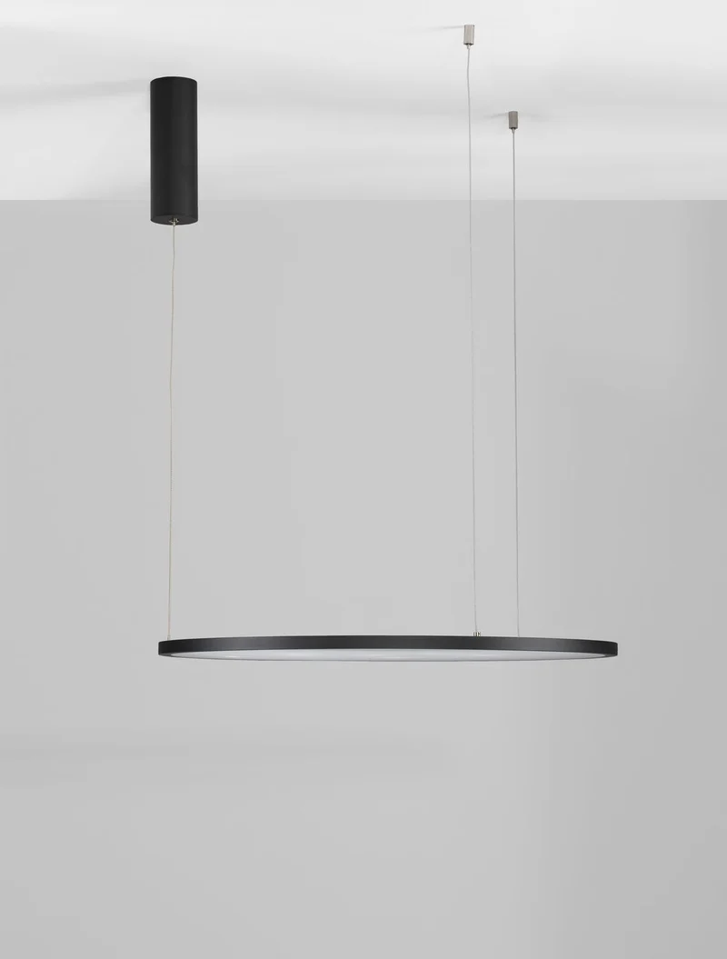 B-Ware Nova Luce Pendelleuchte Hängeleuchte LED TARQUIN Schwarz Warmweiß dimmbar 60 cm