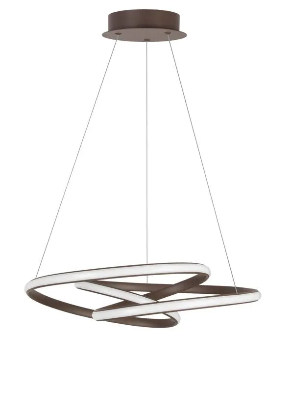 B-Ware Nova Luce Pendelleuchte Hängeleuchte MENTON LED Kaffeebraun Warmweiß dimmbar