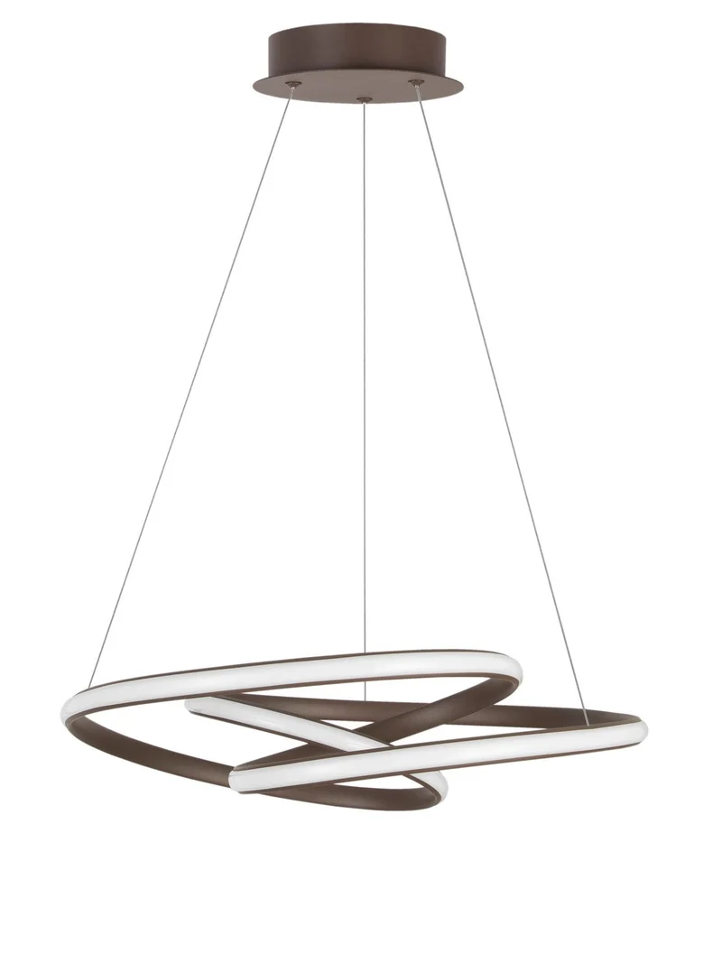 B-Ware Nova Luce Pendelleuchte Hängeleuchte MENTON LED Kaffeebraun Warmweiß dimmbar