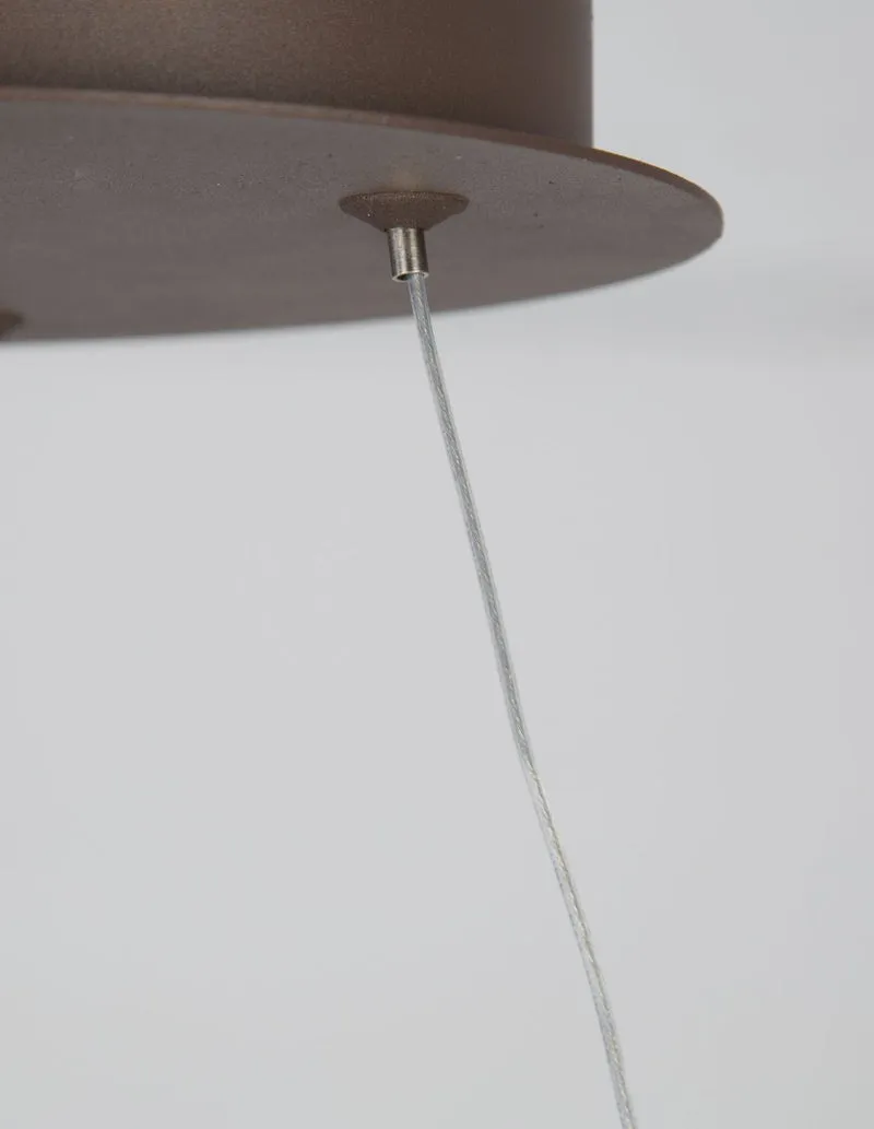 B-Ware Nova Luce Pendelleuchte Hängeleuchte MENTON LED Kaffeebraun Warmweiß dimmbar