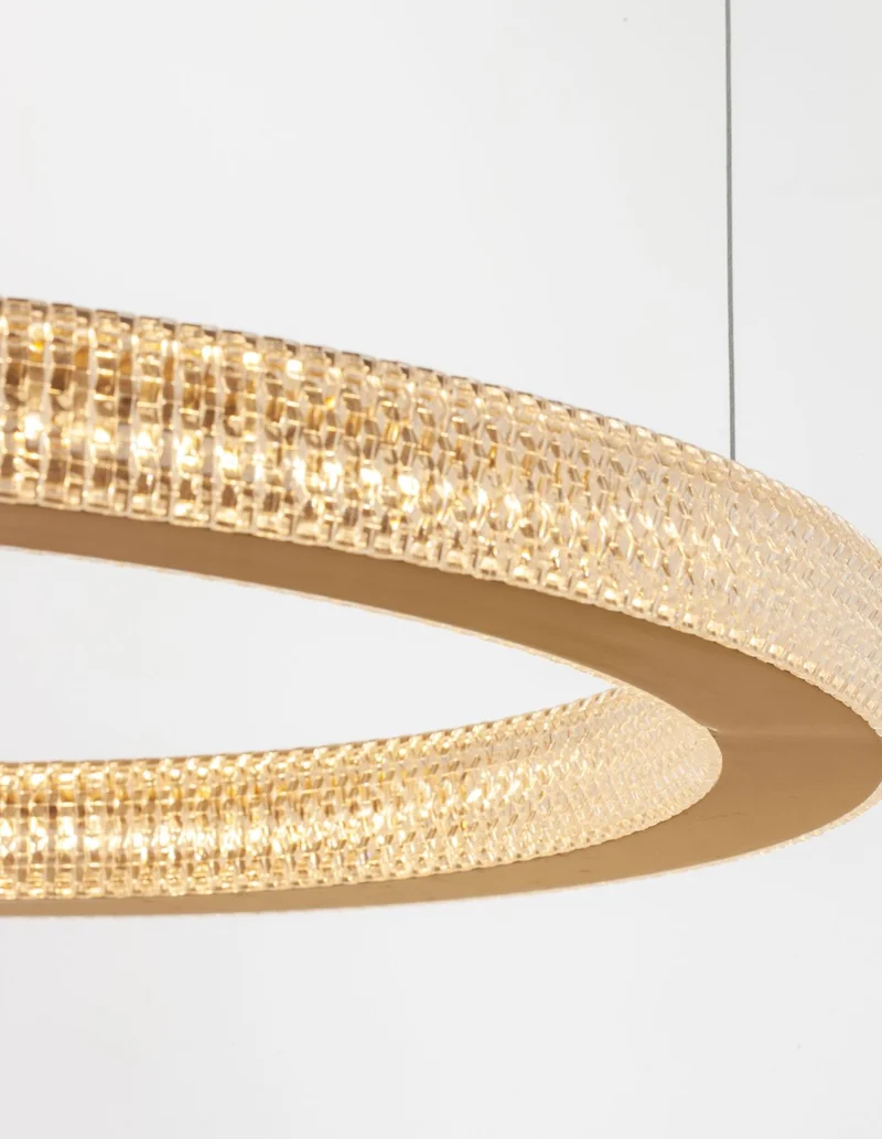 B-Ware Nova Luce Pendelleuchte Hängeleuchte FIORE LED Gold Warmweiß dimmbar 60 cm 60 W