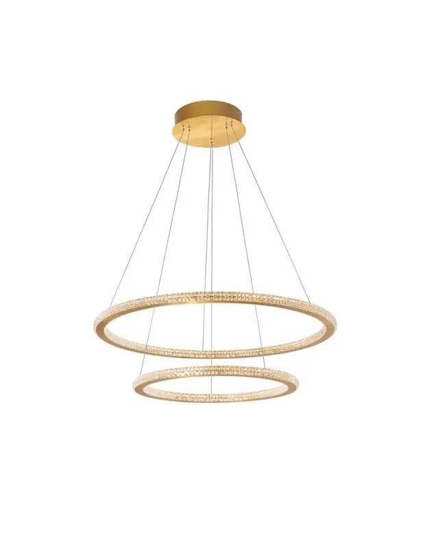 B-Ware Nova Luce Pendelleuchte Hängeleuchte CILION LED Messing Warmweiß dimmbar 60 cm