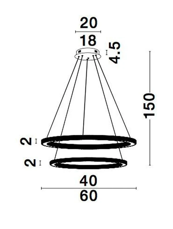 B-Ware Nova Luce Pendelleuchte Hängeleuchte CILION LED Messing Warmweiß dimmbar 60 cm