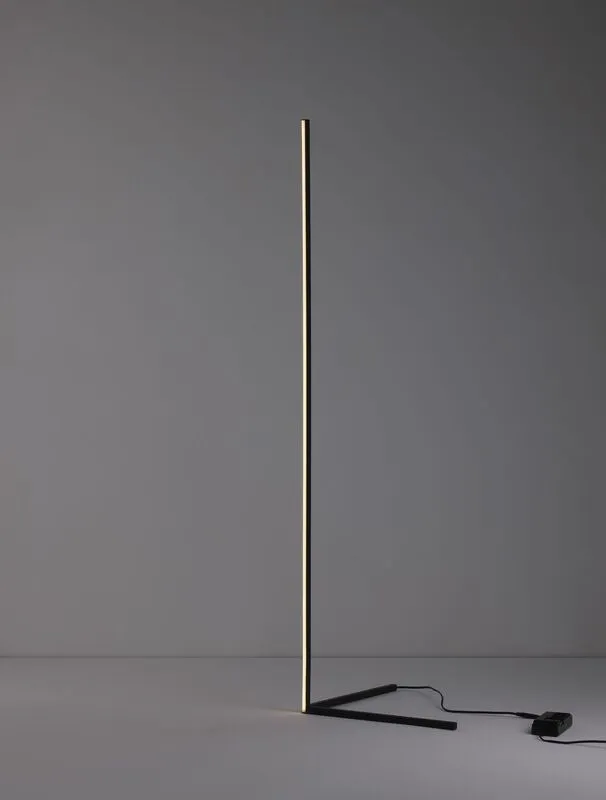 B-Ware Nova Luce Stehlampe Standleuchte LED V LINE Schwarz Warmweiß dimmbar Aluminium