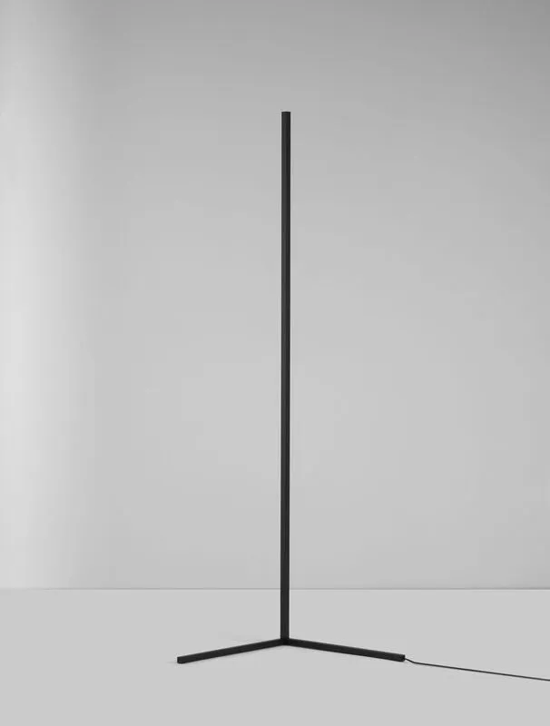 B-Ware Nova Luce Stehlampe Standleuchte LED V LINE Schwarz Warmweiß dimmbar Aluminium