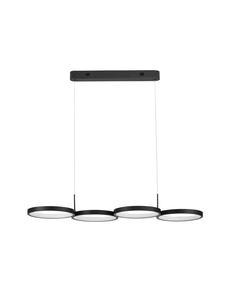 B-Ware Nova Luce Pendelleuchte Hängelampe MAGNUS LED Schwarz Warmweiß dimmbar 84 cm 283