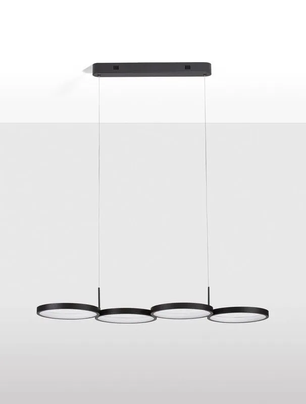 B-Ware Nova Luce Pendelleuchte Hängelampe MAGNUS LED Schwarz Warmweiß dimmbar 84 cm 283