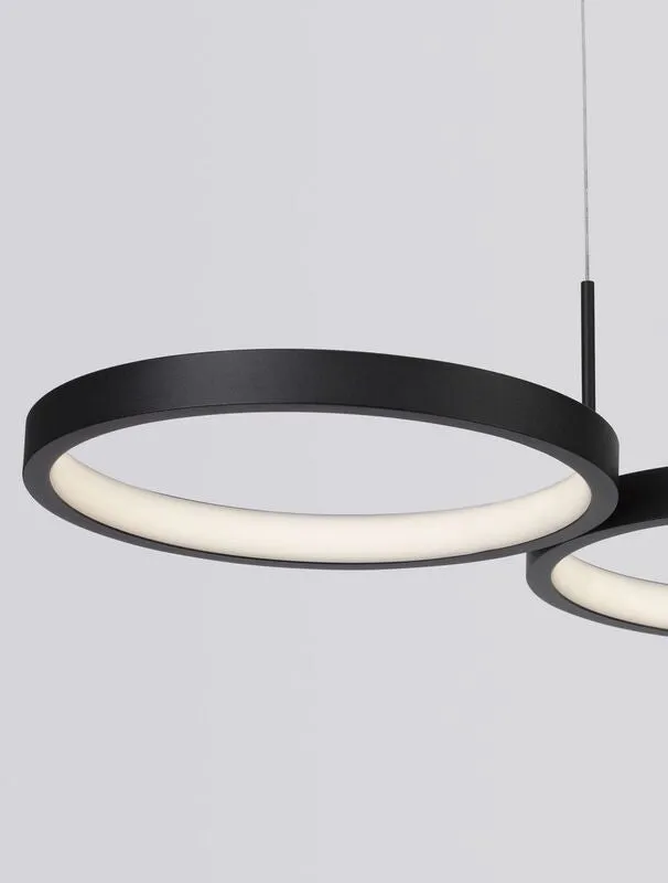 B-Ware Nova Luce Pendelleuchte Hängelampe MAGNUS LED Schwarz Warmweiß dimmbar 84 cm 283