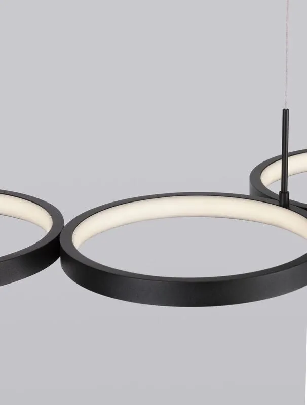 B-Ware Nova Luce Pendelleuchte Hängelampe MAGNUS LED Schwarz Warmweiß dimmbar 84 cm 283