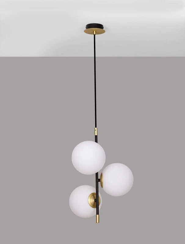 B-Ware Nova Luce Pendelleuchte Hängeleuchte GIT G9 LED 3-flammig Gold dimmbar 120x33 cm