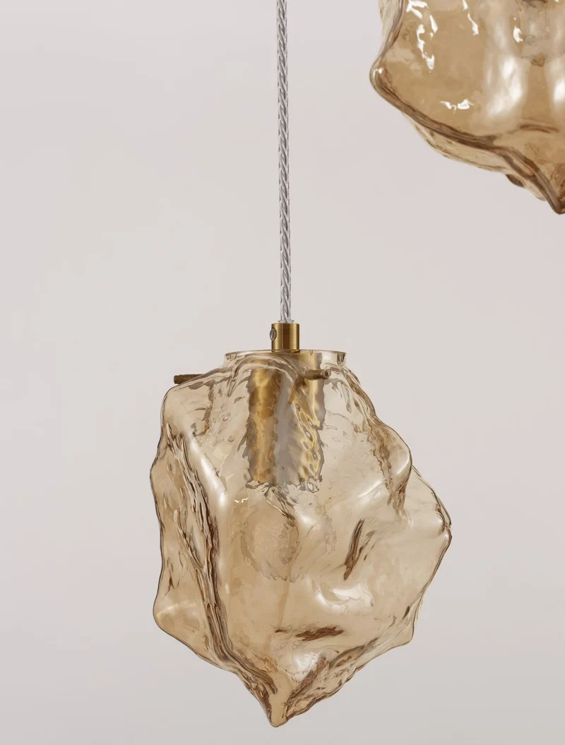 B-Ware Nova Luce Pendelleuchte Hängeleuchte ODELLE E14 LED Gold dimmbar 3-flammig Glas