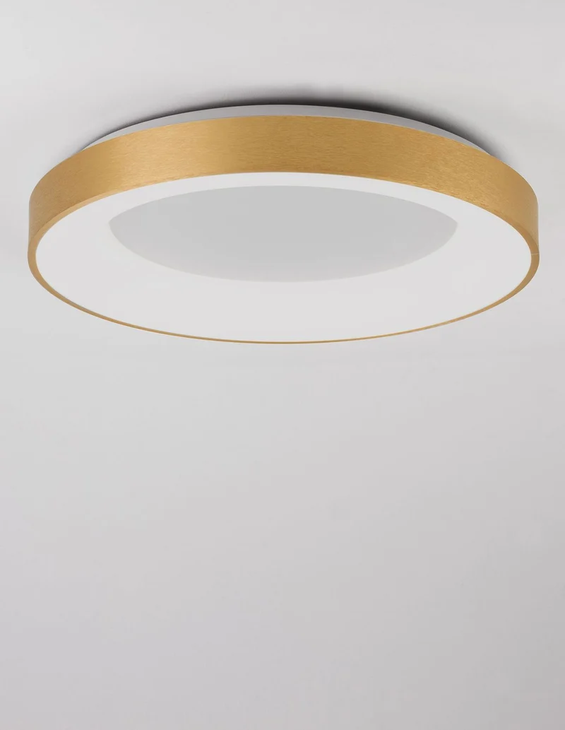 B-Ware Nova Luce Deckenleuchte Deckenlampe Rando Thin LED Gold Warmweiß dimmbar 60 cm