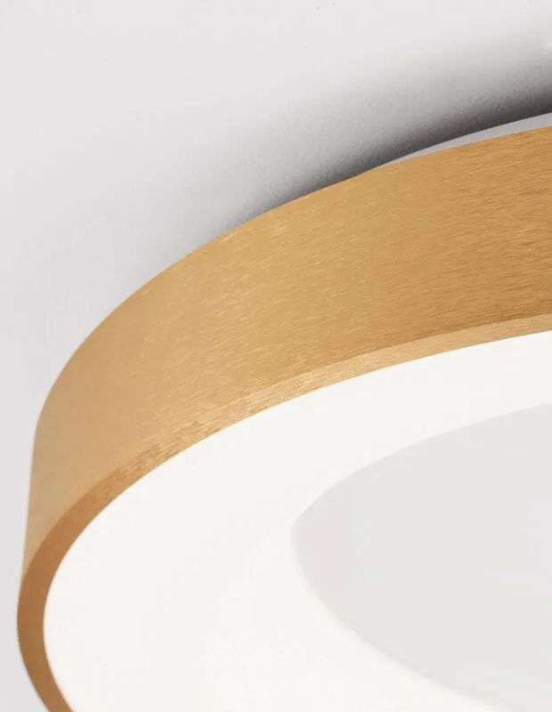 B-Ware Nova Luce Deckenleuchte Deckenlampe Rando Thin LED Gold Warmweiß dimmbar 60 cm