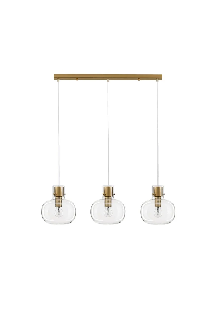 B-Ware Nova Luce Pendelleuchte Hängeleuchte CINZIA E27 LED 3-flammig Gold dimmbar Lampe