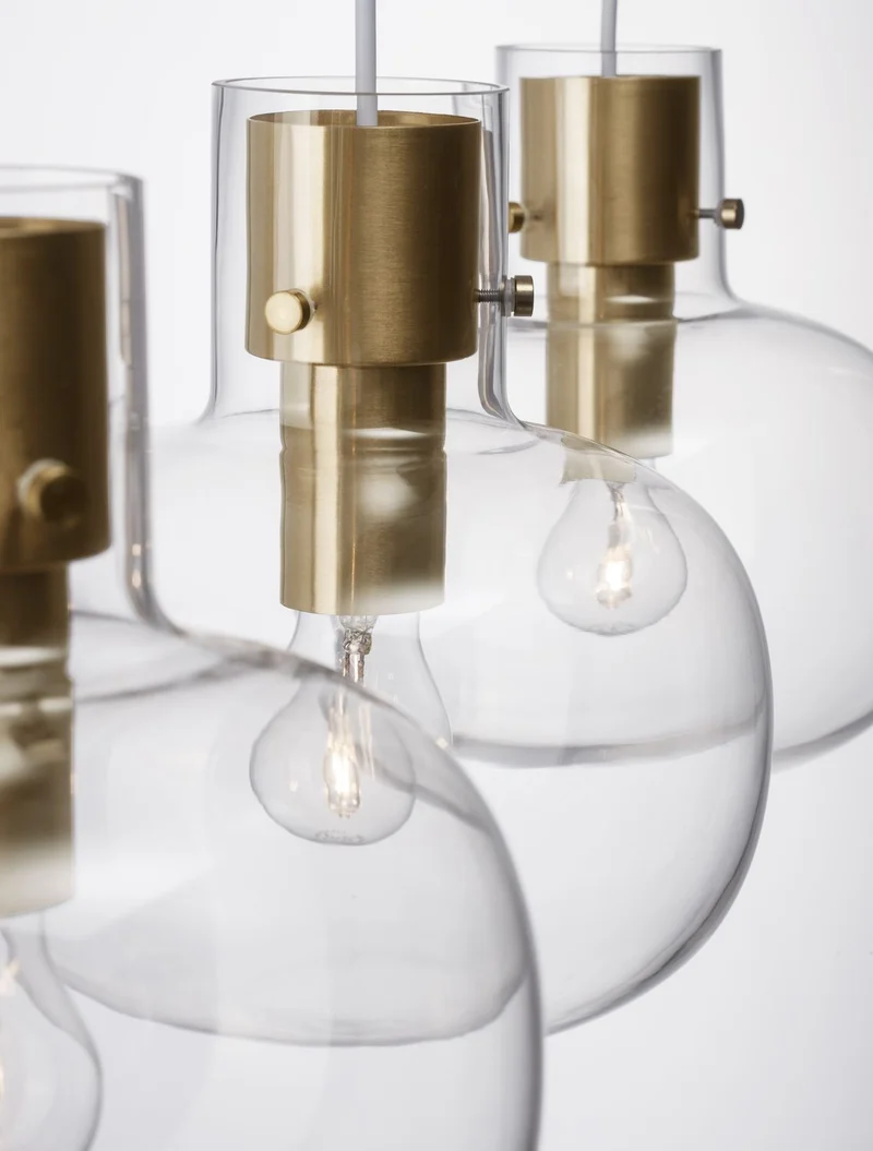 B-Ware Nova Luce Pendelleuchte Hängeleuchte CINZIA E27 LED 3-flammig Gold dimmbar Lampe