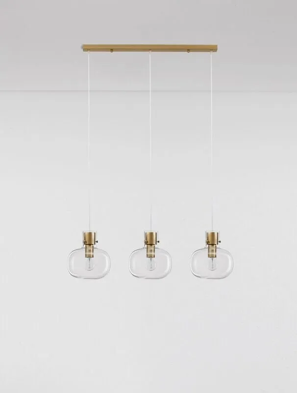 B-Ware Nova Luce Pendelleuchte Hängeleuchte CINZIA E27 LED 3-flammig Gold dimmbar Lampe