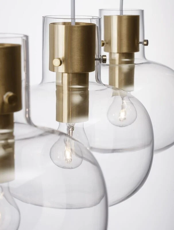 B-Ware Nova Luce Pendelleuchte Hängeleuchte CINZIA E27 LED 3-flammig Gold dimmbar Lampe