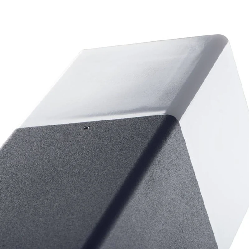 Eckige Pollerleuchte Vadra 80cm IP44 Anthrazit, Weiß