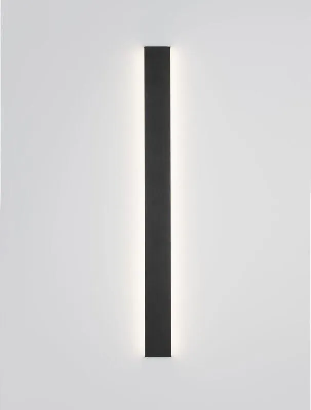 B-Ware Nova Luce Wandleuchte Wandlampe SELINE LED Schwarz Warmweiß Aluminium 90 cm 36 W