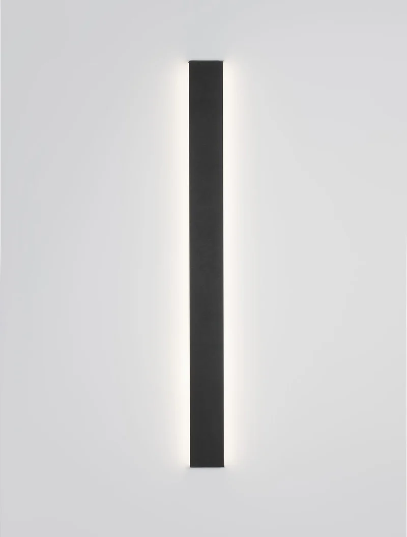 B-Ware Nova Luce Wandleuchte Wandlampe SELINE LED Schwarz Warmweiß Aluminium 90 cm 36 W