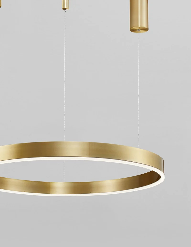 B-Ware Nova Luce Pendelleuchte Hängeleuchte LED Messing Warmweiß dimmbar MOTIF 60cm 40W