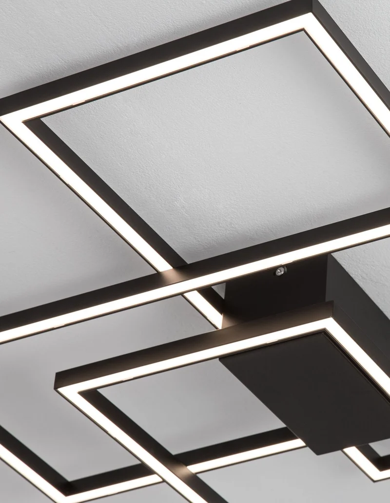 B-Ware Nova Luce Deckenleuchte Deckenlampe LED Schwarz Warmweiß dimmbar BILBAO