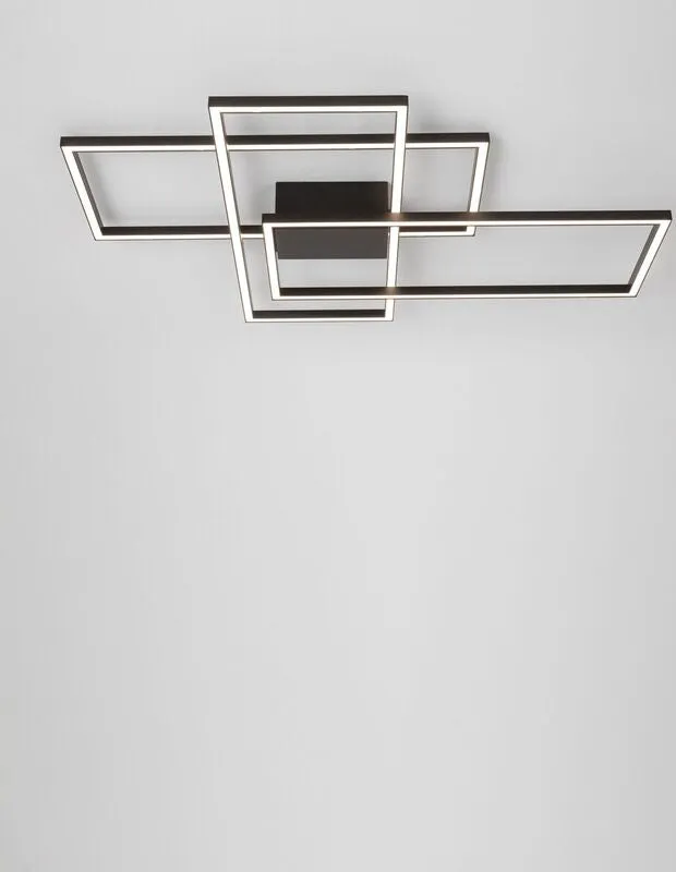 B-Ware Nova Luce Deckenleuchte Deckenlampe LED Schwarz Warmweiß dimmbar BILBAO