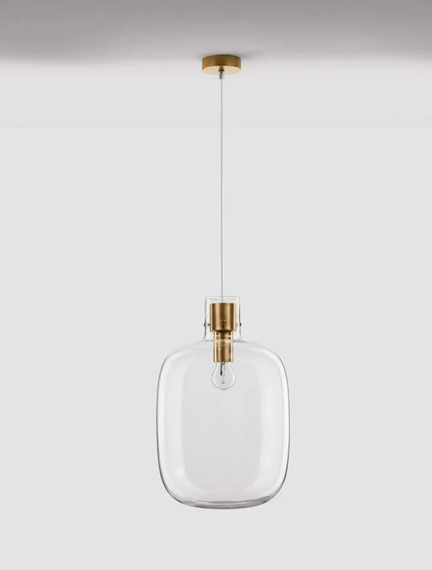 B-Ware Nova Luce Pendelleuchte Hängeleuchte CINZIA E27 LED Gold dimmbar Lampe Ø 30 cm