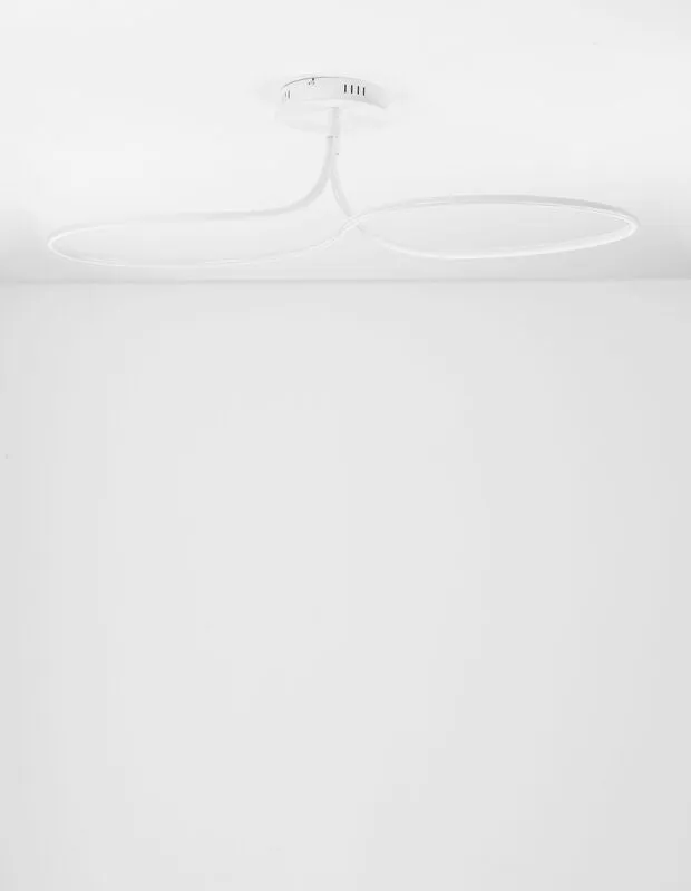 B-Ware Nova Luce Deckenleuchte Deckenlampe FUNGO LED Lampe Weiß Warmweiß Dimmbar 47 W