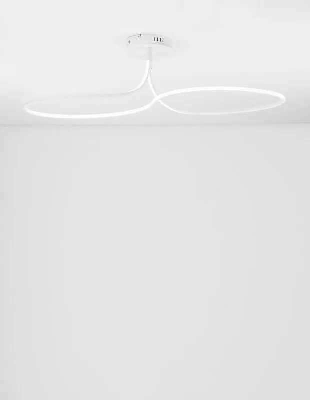 B-Ware Nova Luce Deckenleuchte Deckenlampe FUNGO LED Lampe Weiß Warmweiß Dimmbar 47 W