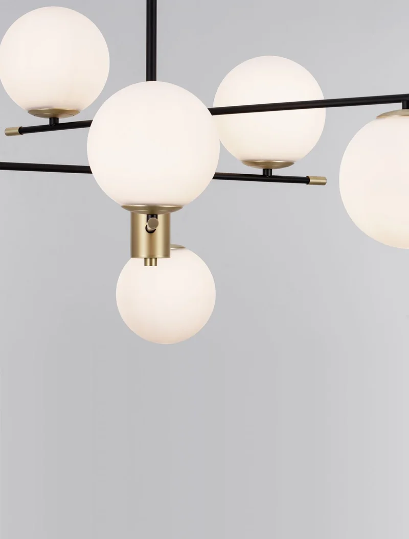 B-Ware Nova Luce Pendelleuchte Hängeleuchte GIT G9 LED Gold dimmbar 6-flammig 120x100cm