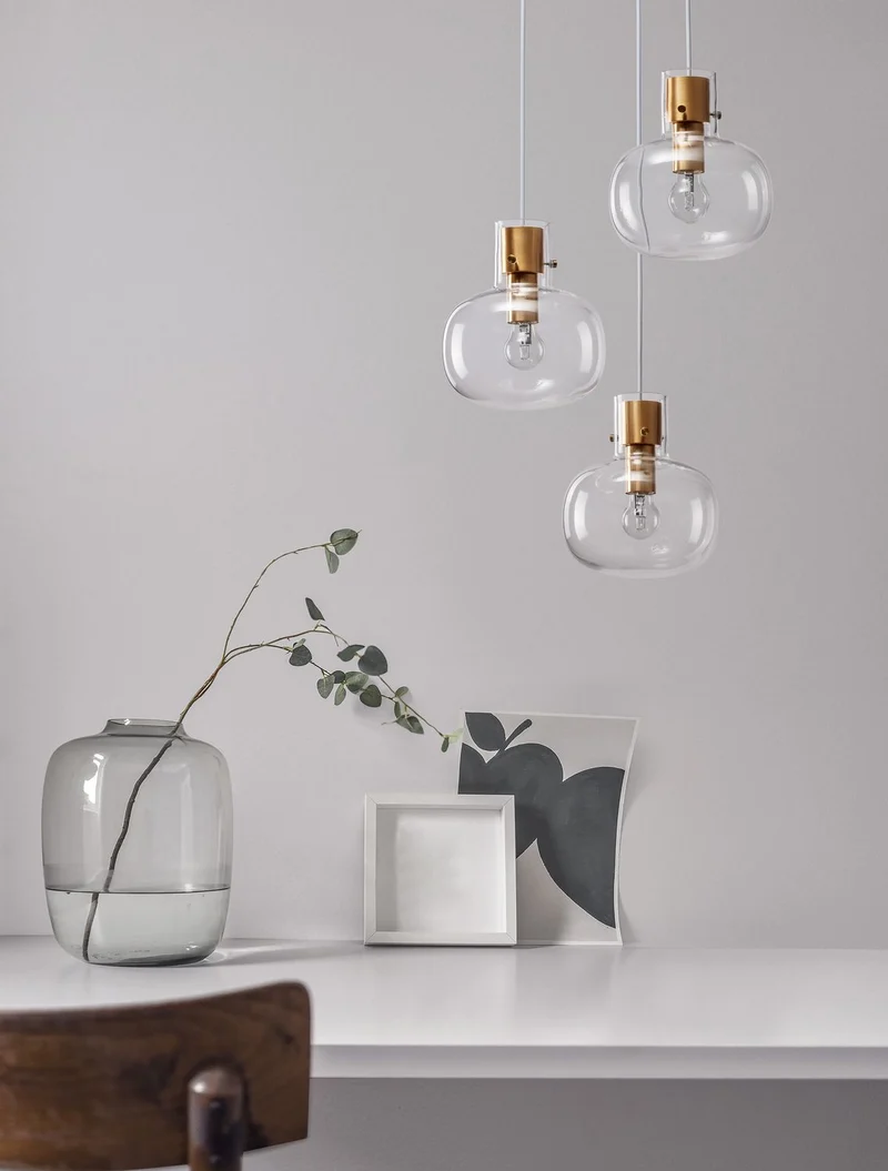 B-Ware Nova Luce Pendelleuchte Hängeleuchte CINZIA Gold E27 LED 3fach dimmbar Lampe