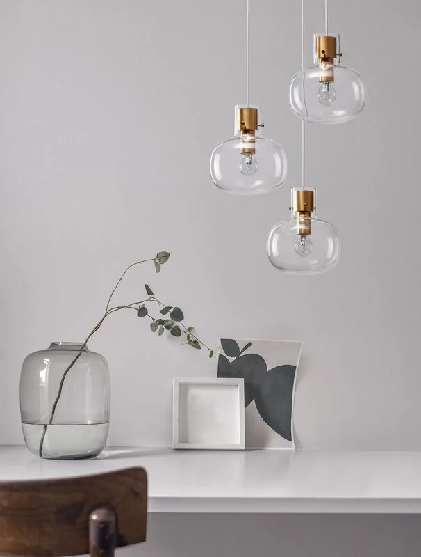B-Ware Nova Luce Pendelleuchte Hängeleuchte CINZIA Gold E27 LED 3fach dimmbar Lampe