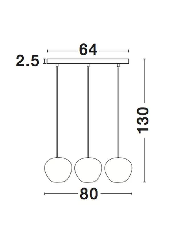 B-Ware Nova Luce Pendelleuchte Hängeleuchte Cedro Schwarz dimmbar E27 LED 3-flammig