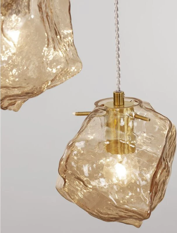 B-Ware Nova Luce Pendelleuchte Hängeleuchte ODELLE E14 LED Gold dimmbar Glas 5-flammig