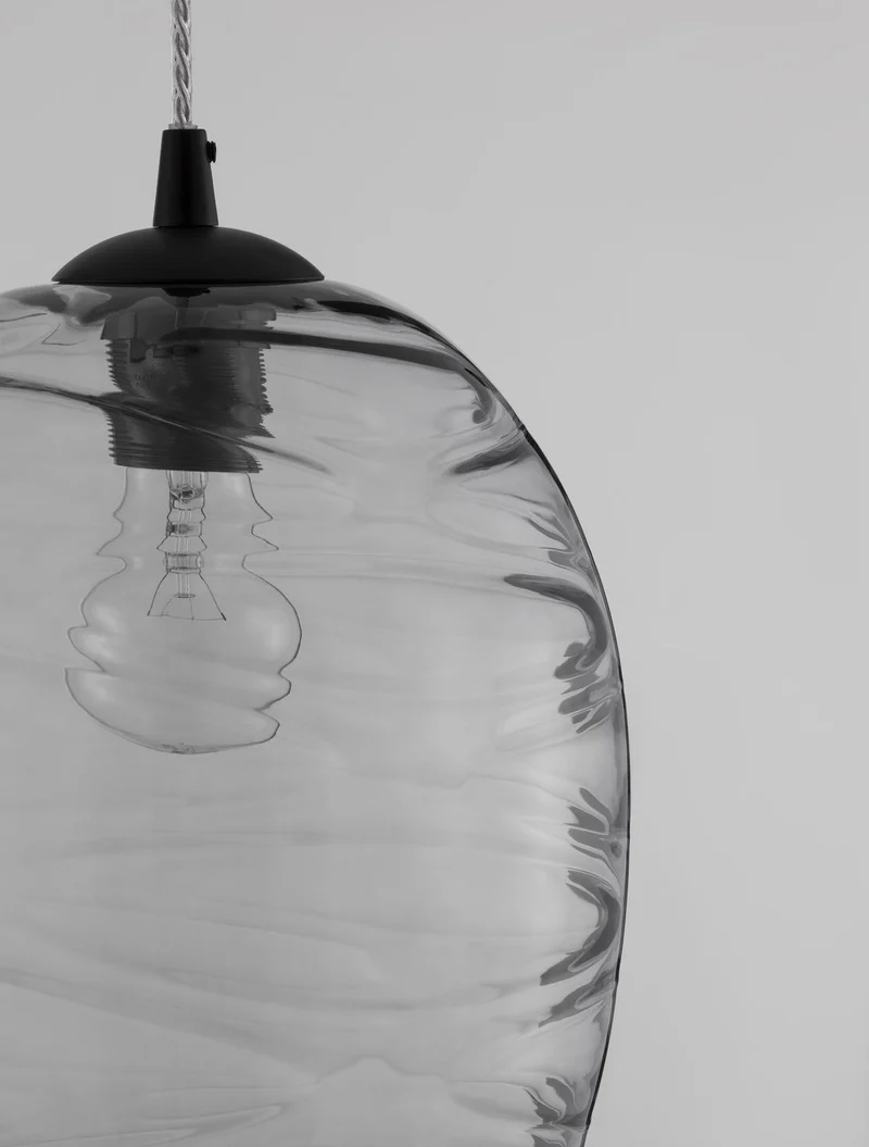 B-Ware Nova Luce Pendelleuchte Hängeleuchte Lampe EVLEEN E27 LED Schwarz dimmbar Ø 23cm