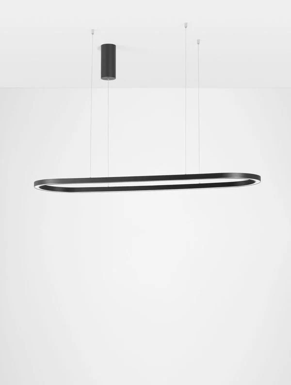 B-Ware Nova Luce Pendelleuchte Hängelampe CUPPE LED Schwarz Warmweiß dimmbar 120 cm 56W