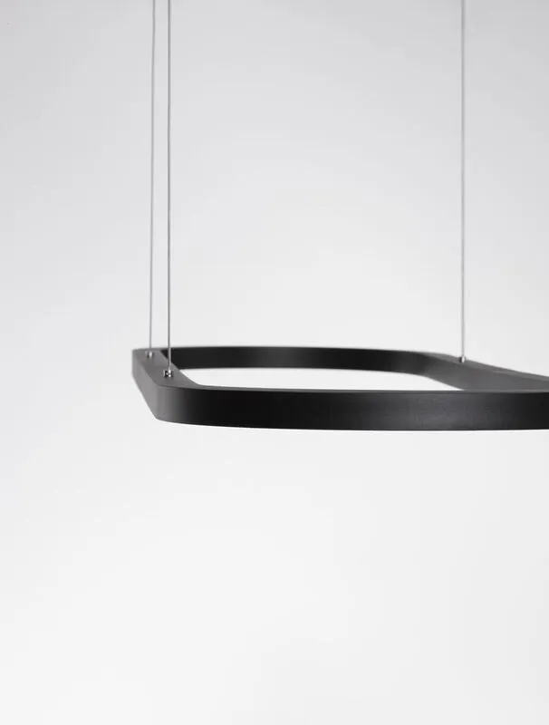 B-Ware Nova Luce Pendelleuchte Hängelampe CUPPE LED Schwarz Warmweiß dimmbar 120 cm 56W