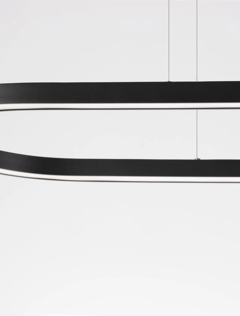 B-Ware Nova Luce Pendelleuchte Hängelampe CUPPE LED Schwarz Warmweiß dimmbar 120 cm 317