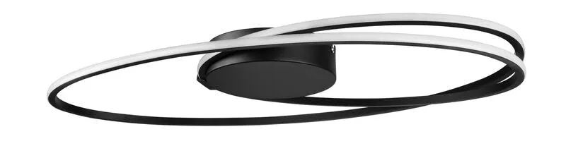 B-Ware Nova Luce Deckenleuchte Deckenlampe VIARREGIO LED Schwarz Warmweiß 60x35 cm 28 W