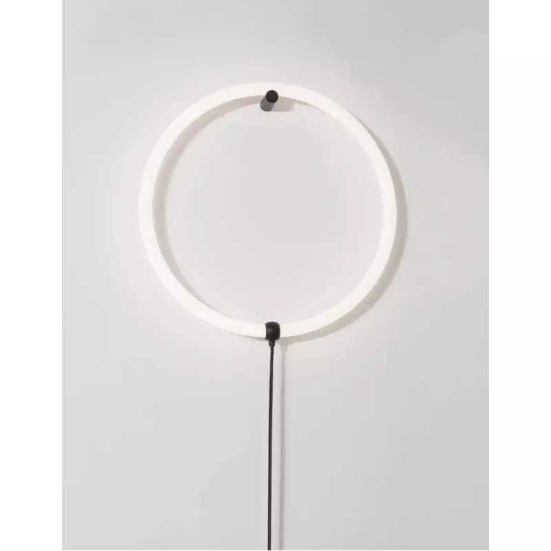 B-Ware NOVA LUCE Wandleuchte Wandlampe GIRDINO LED Schwarz Stecker Schalter warmweiß