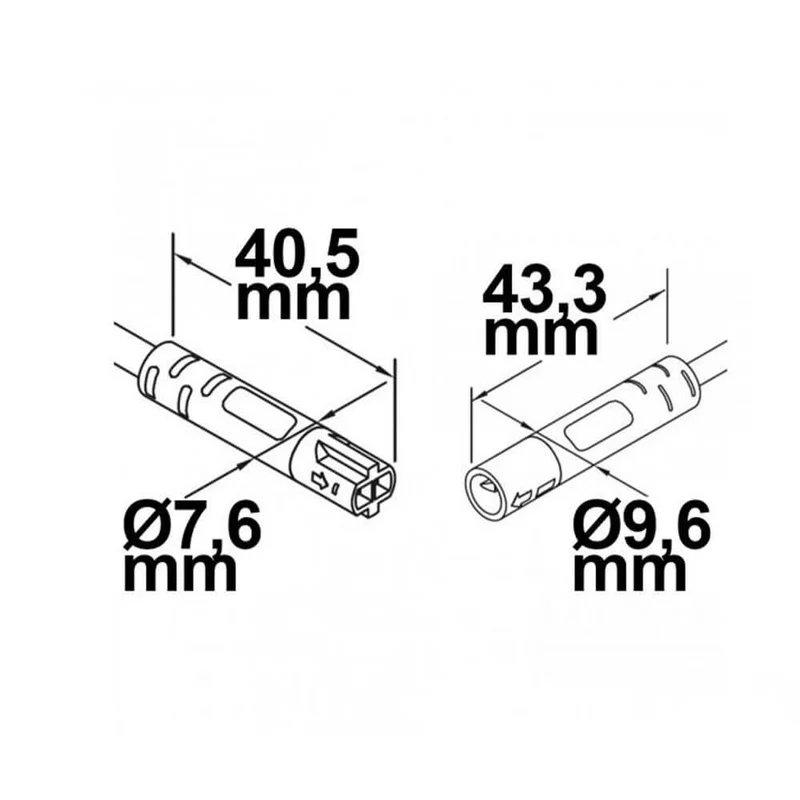 Mini-Plug Verlängerung männlich/weiblich 1m 2x0.75 Schwarz max. 24V/6A