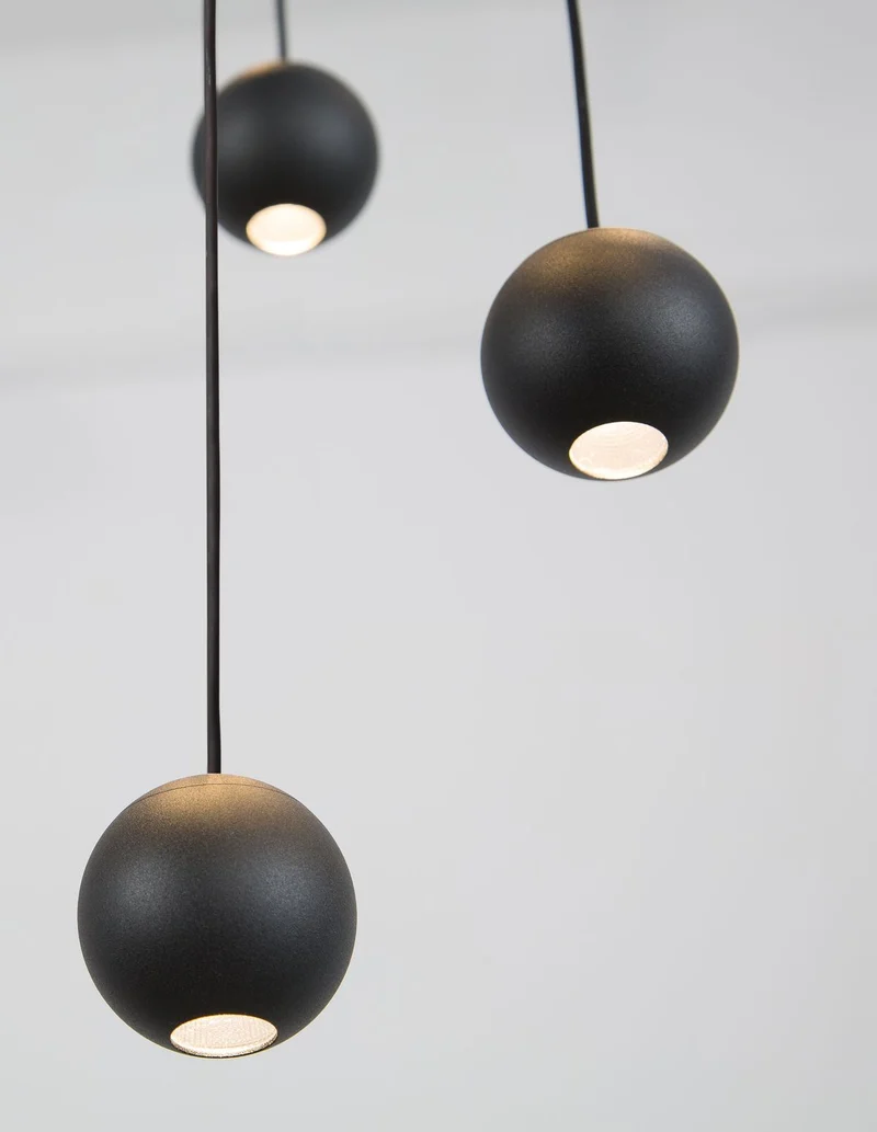 B-Ware Nova Luce Pendelleuchte Hängeleuchte NOCCI LED Schwarz Warmweiß 48 W 10-flammig