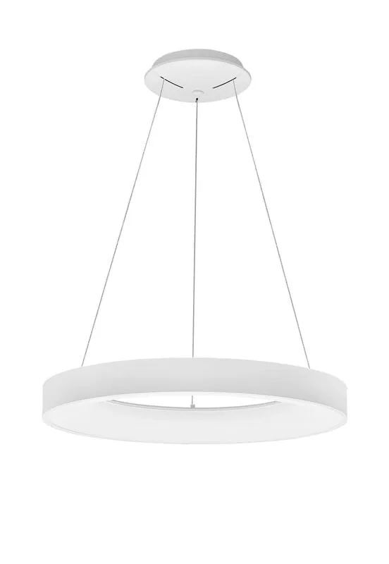 B-Ware Nova Luce Pendelleuchte Hängeleuchte LED Weiß RANDO THIN Warmweiß dimmbar 60 cm