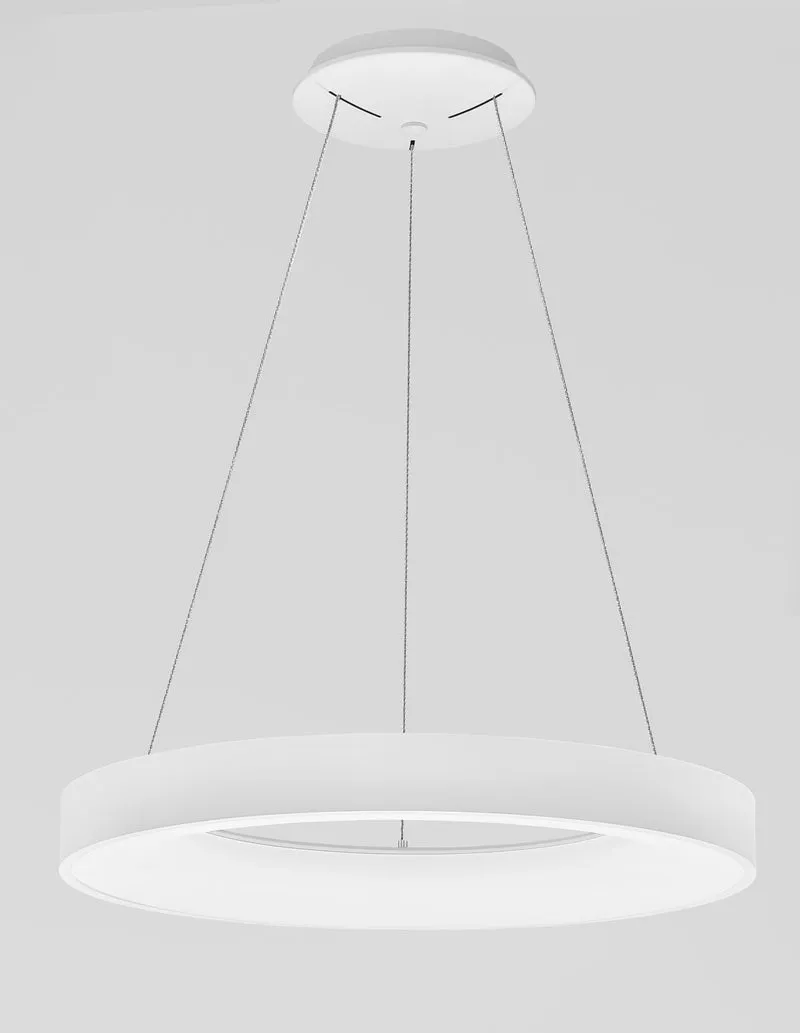 B-Ware Nova Luce Pendelleuchte Hängeleuchte LED Weiß RANDO THIN Warmweiß dimmbar 60 cm